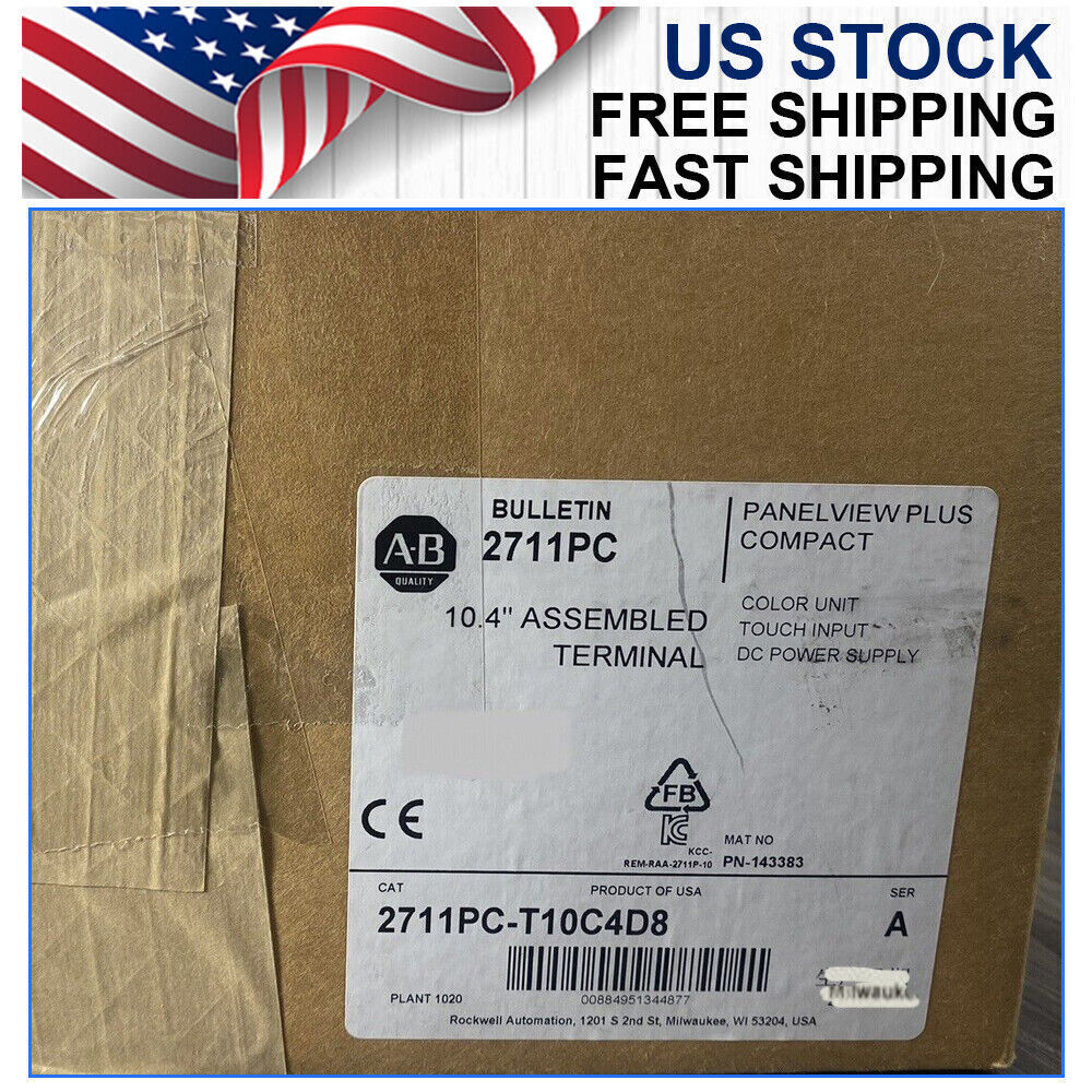 Factory Sealed Allen Bradley 2711PC-T10C4D8 PanelView Plus Compact 1000 Terminal