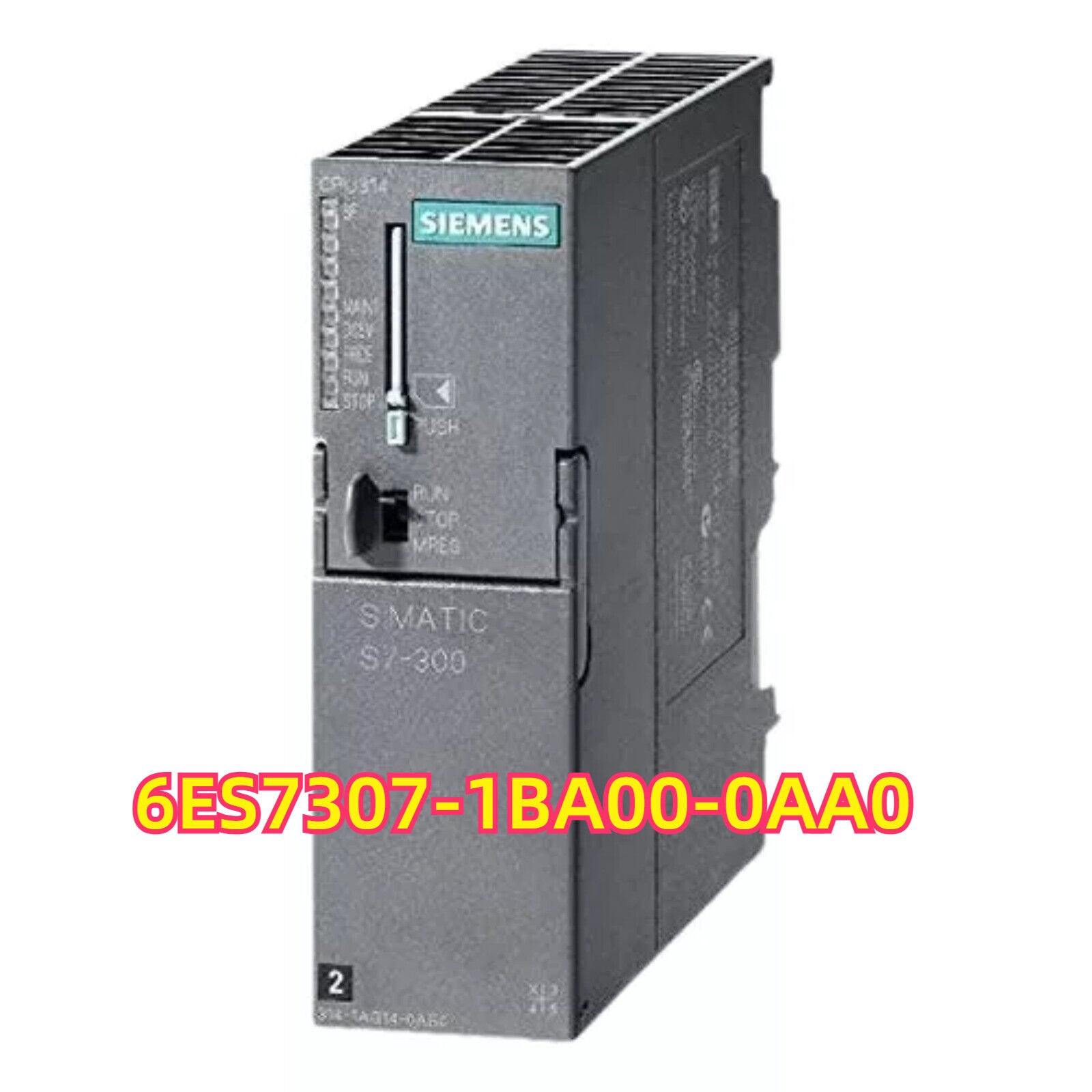 Siemens SIMATIC S7-300 PLC Module, grey housing, with model number 6ES7307-1BA00-0AA0