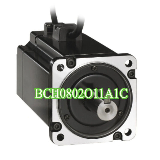 Schneider BCH0802O11A1C servo engine, industrial automation part, black and silver component