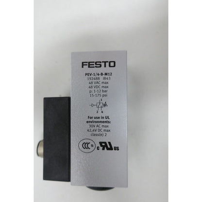 Valve | Festo | PEV-1/4-B-M12 192488 Pressure Switch