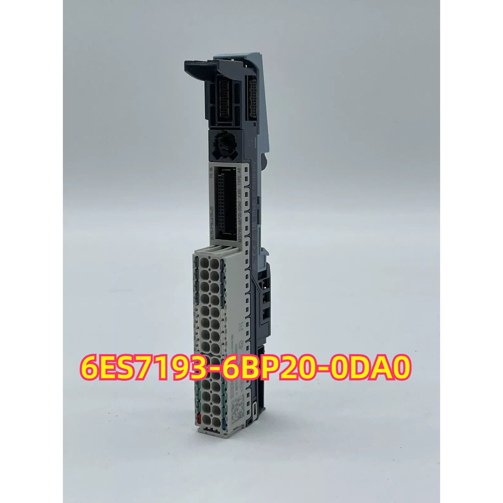 Siemens ET 200SP 6ES7193-6BP20-0DA0 BaseUnit with push-in terminals, DIN rail mount.