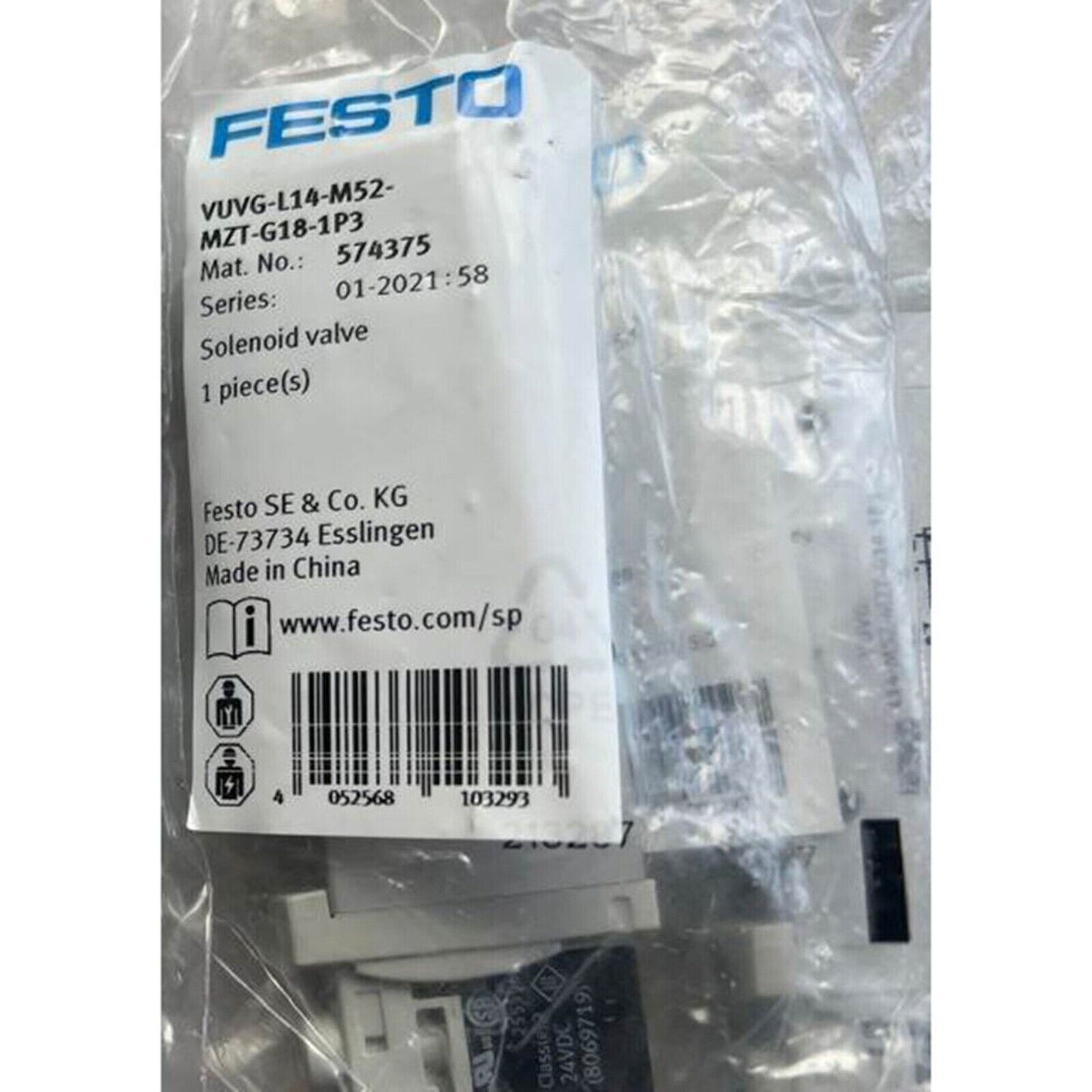 New Festo VUVG-L14-M52-MZT-G18-1P3 574375 Solenoid valve