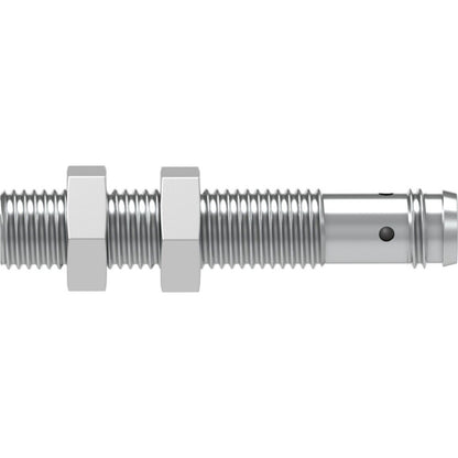Festo SIEN-M8B-PS-S-L proximity sensor. Industrial automation component, metallic finish.