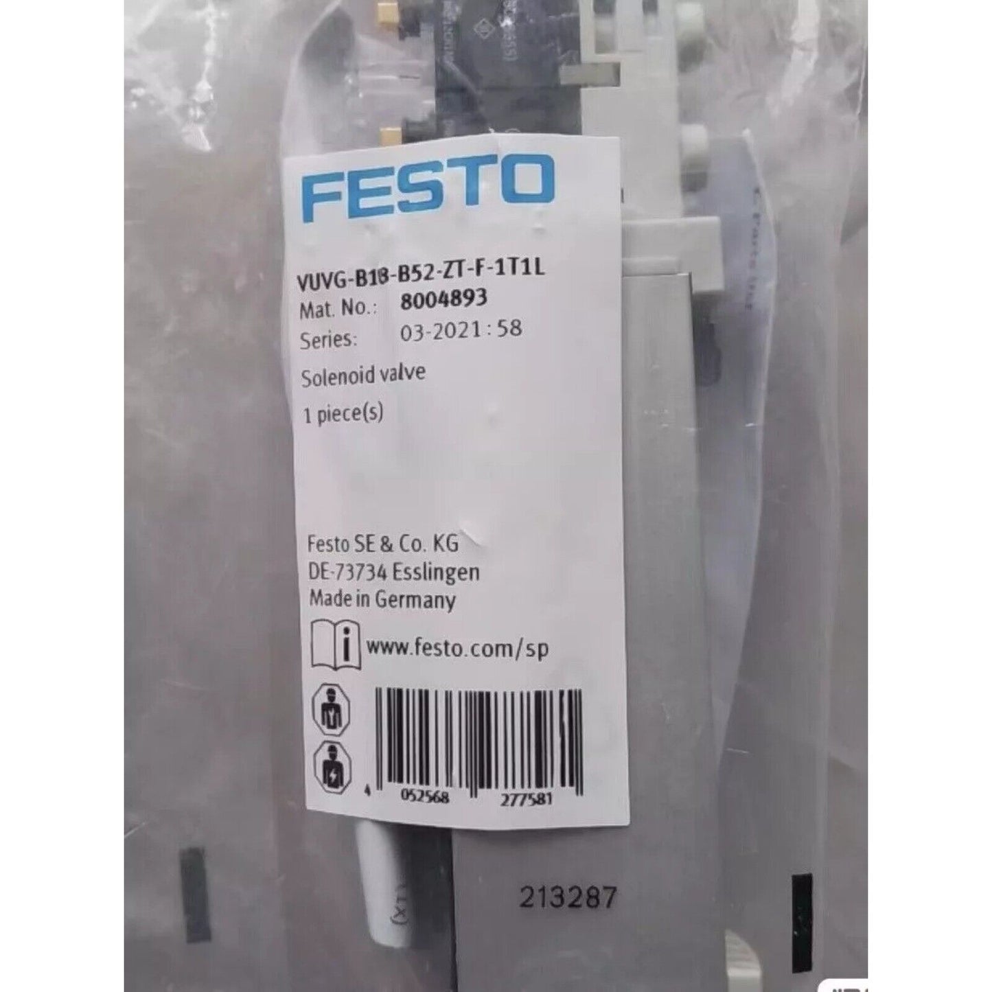 New FESTO VUVG-B18-B52-ZT-F-1T1L 8004893 Solenoid valve