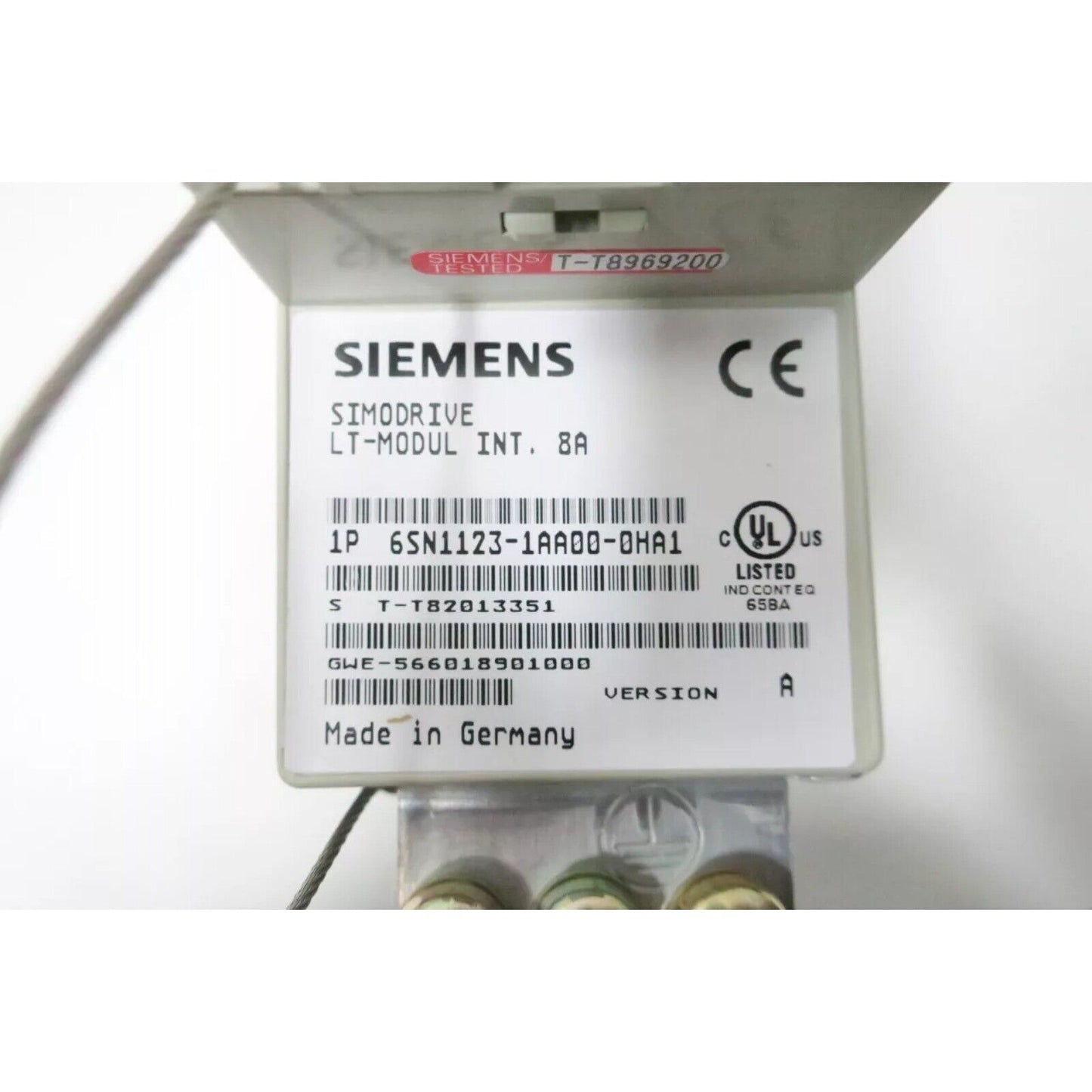 Siemens SIMODRIVE 611 LT-Modul INT 8A, 6SN1123-1AA00-0HA1, industrial automation part, Made in Germany
