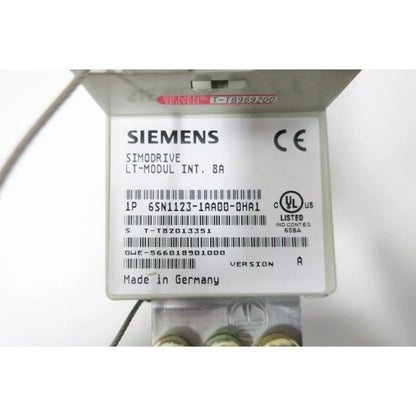 Siemens SIMODRIVE 611 LT-Modul INT 8A, 6SN1123-1AA00-0HA1, industrial automation part, Made in Germany