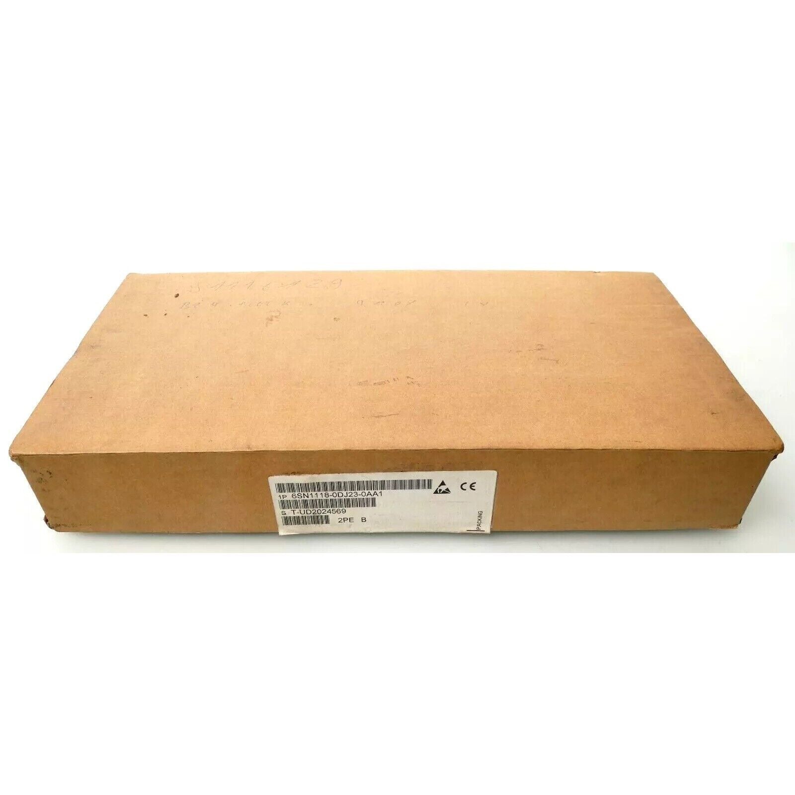 Siemens SIMODRIVE 6SN1118-0DJ23-0AA1 digital control module in cardboard box, industrial automation part.