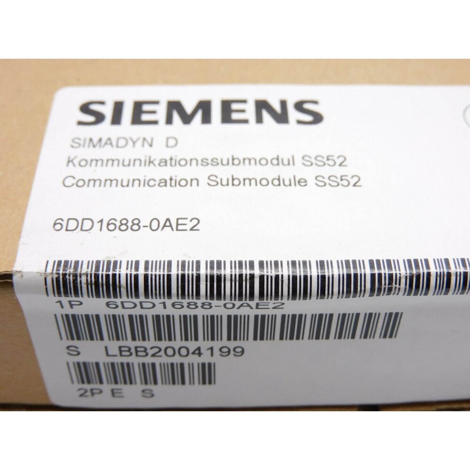 Siemens SIMADYN D Communication Submodule SS52, model 6DD1688-0AE2, PLC module