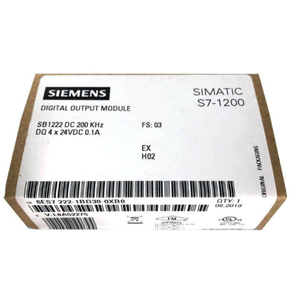 SIMATIC S7-1200 digital output module 6ES7222-1BD30-0XB0 by Siemens, industrial automation component.