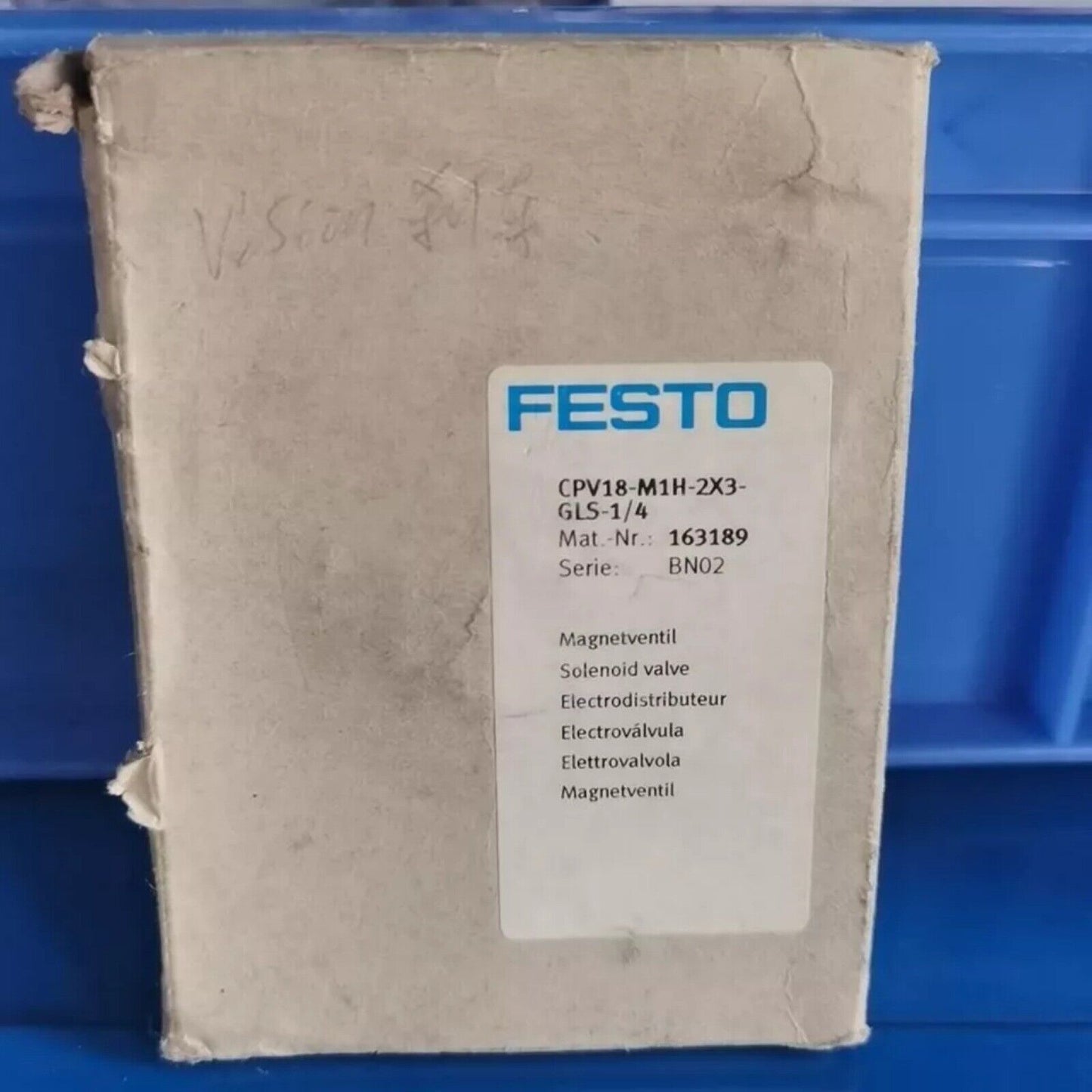 FESTO CPV18-M1H-2X3-GLS-1/4 Solenoid Valve, Industrial Automation Part, BN02, 163189