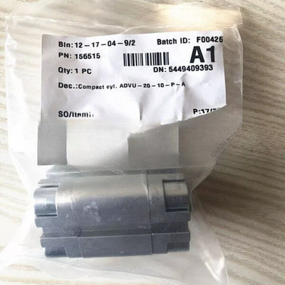 Festo ADVU-20-10-P-A compact air cylinder in packaging, PN 156515, industrial automation component