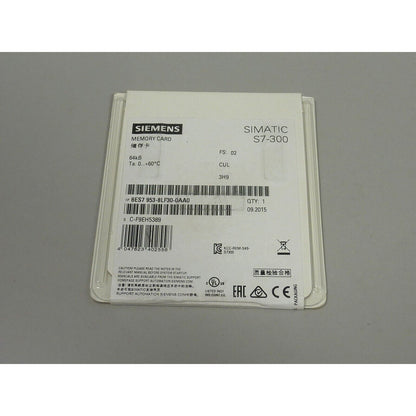 Siemens SIMATIC S7-300 Memory Card 6ES7 953-8LF30-0AA0, PLC Module