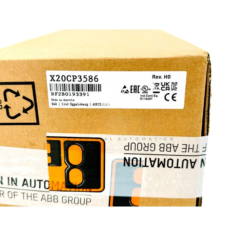 B&R X20CP3586 PLC in box from ABB Group, industrial automation parts