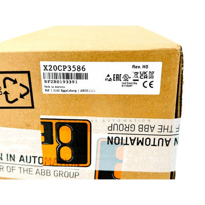 B&R X20CP3586 PLC in box from ABB Group, industrial automation parts