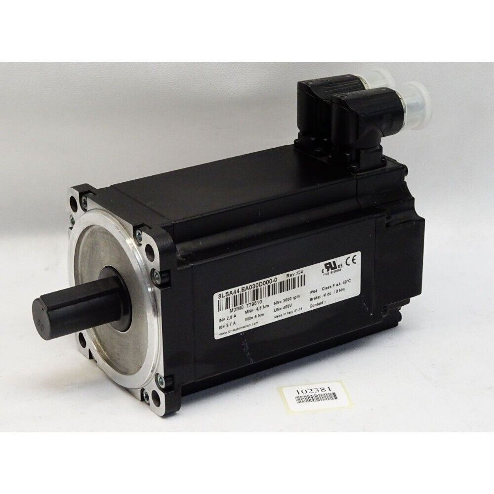 B&R 8LSA44.EA030D000-0 Servo Motor, black with silver details, industrial automation equipment