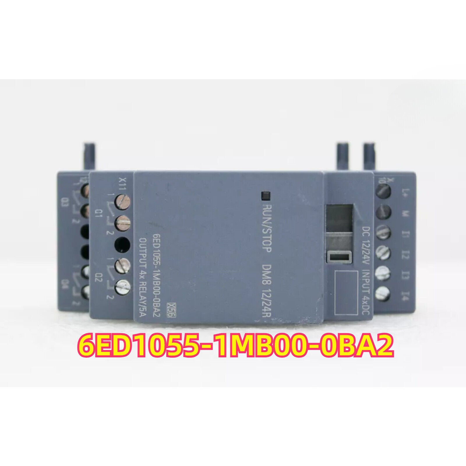 Siemens LOGO! 8 DM8 12/24R Expansion Module, 6ED1055-1MB00-0BA2, with digital inputs and outputs, for industrial automation