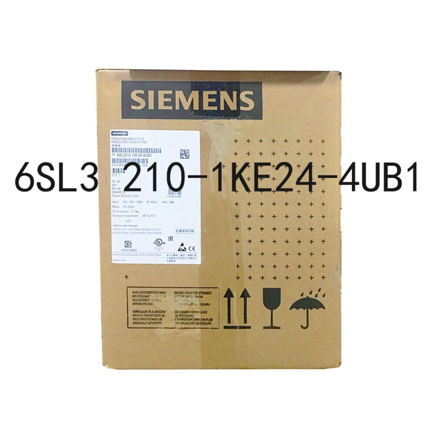 Siemens SINAMICS G120C Inverter 6SL3210-1KE24-4UB1 box, industrial automation part