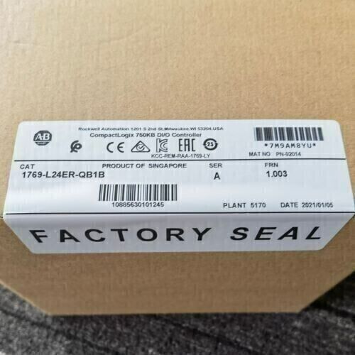 Allen-Bradley 1769-L24ER-QB1B CompactLogix Controller Factory Seal, Singapore Origin