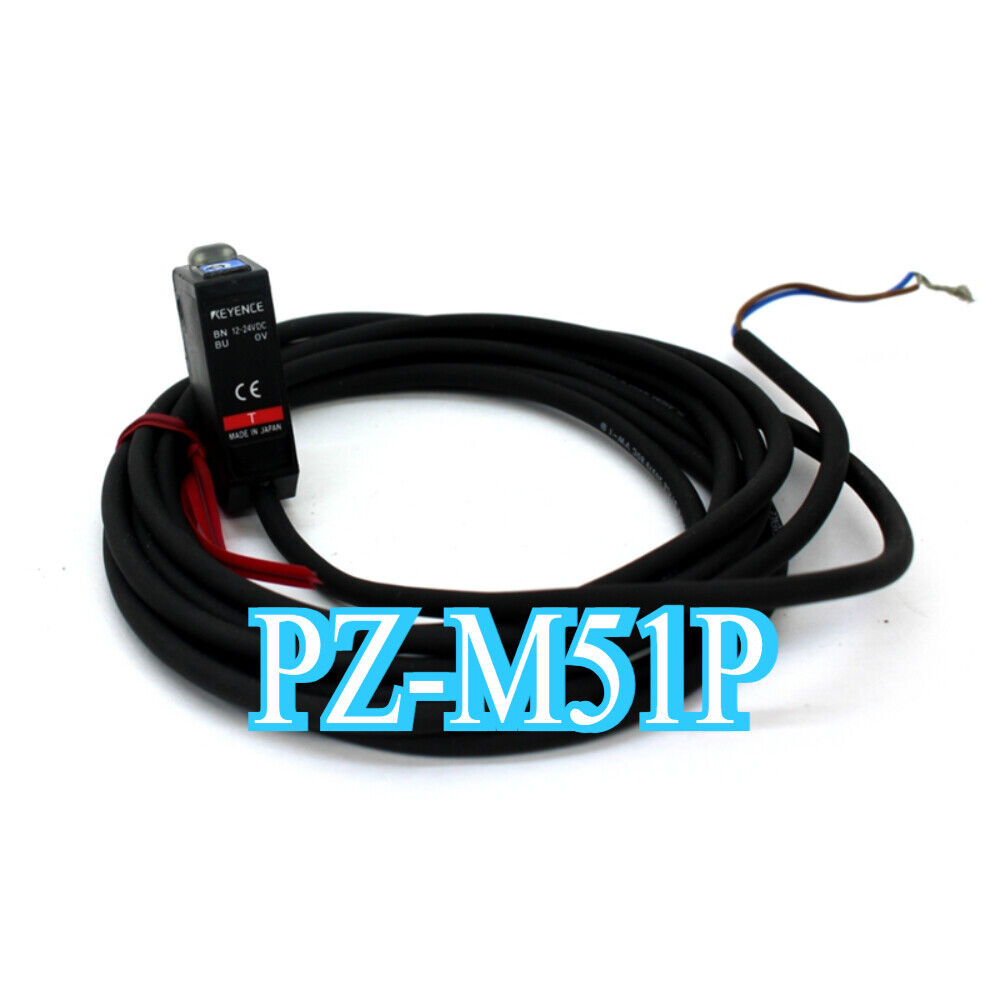KEYENCE PZ-M51P Photoelectric Switch, black sensor with black cable, MADE IN JAPAN