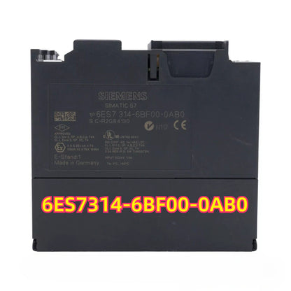 Siemens SIMATIC S7 PLC 6ES7 314-6BF00-0AB0, industrial automation, black component, made in Germany.