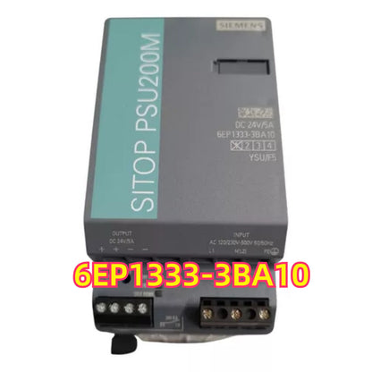 Siemens SITOP PSU200M power supply, model 6EP1333-3BA10, 24V/5A output, industrial automation part