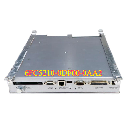 Siemens 6FC5210-0DF00-0AA2 PLC Control Unit, industrial automation part with various ports