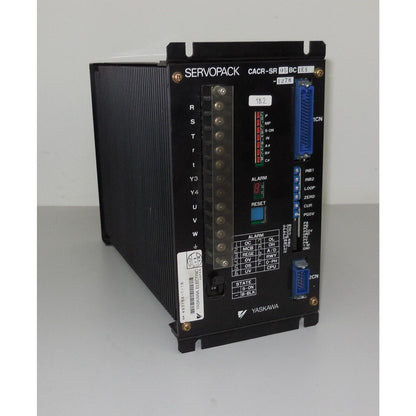 Yaskawa Servopack CACR-SR05BC1ES-Y278 servo drive, black, with LED indicators and multiple ports