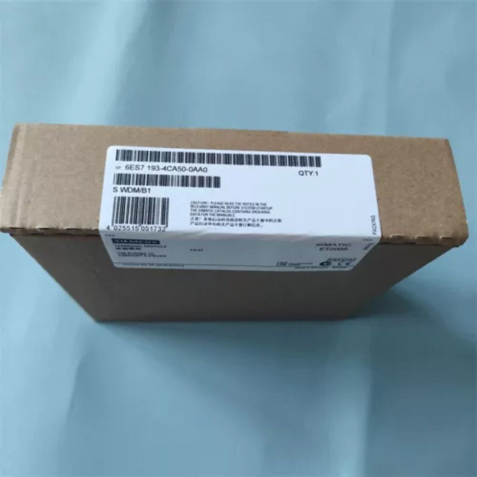 SIMATIC ET 200SP BaseUnit box, 6ES7193-4CA50-0AA0, industrial automation part, Push-in terminal