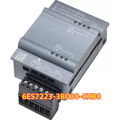 Siemens S7-1200 Digital I/O module 6ES7 223-3BD30-0XB0, grey with black terminal block, industrial automation part.