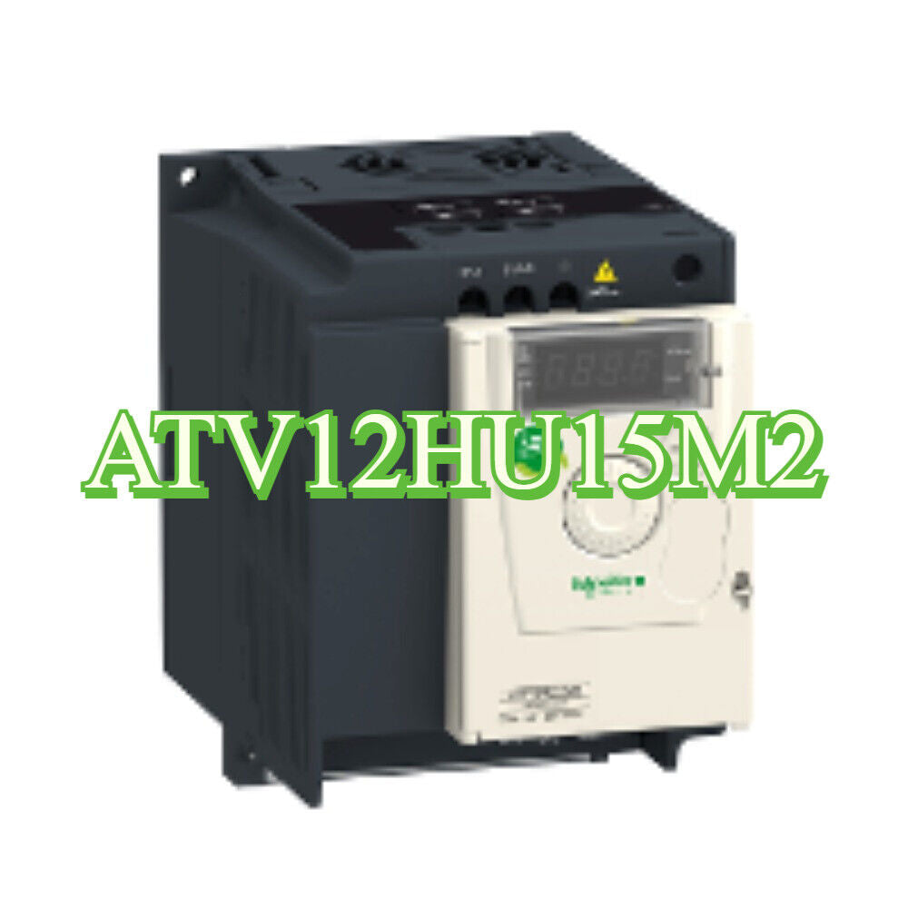 Schneider Electric ATV12HU15M2 Inverter, compact variable speed drive for industrial applications, with ATV12HU15M2 label.