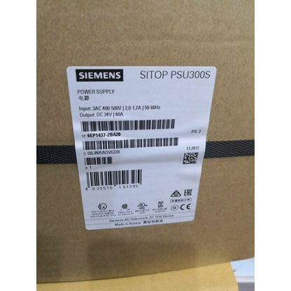 Siemens SITOP PSU300S power supply, model 6EP1437-2BA20, industrial automation component.