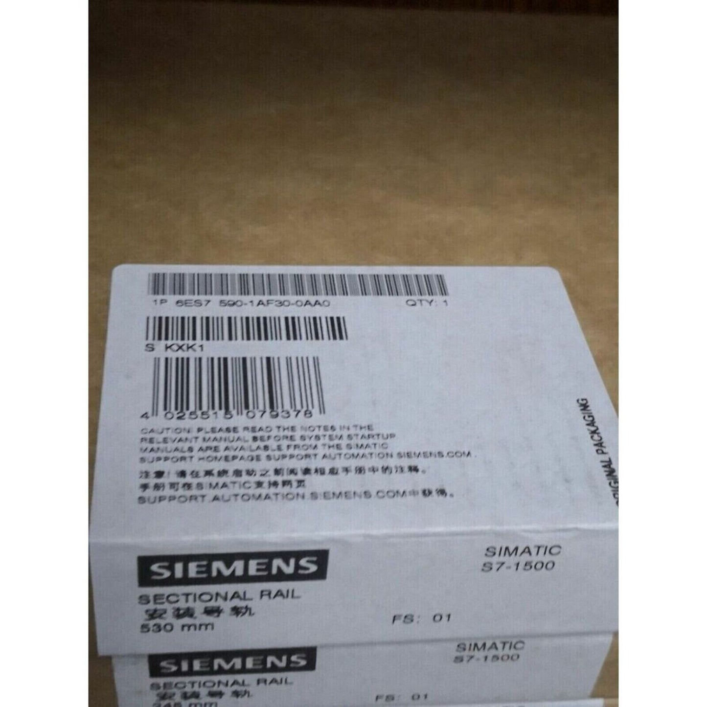 Siemens SIMATIC S7-1500 sectional rail 530mm packaging, industrial automation part