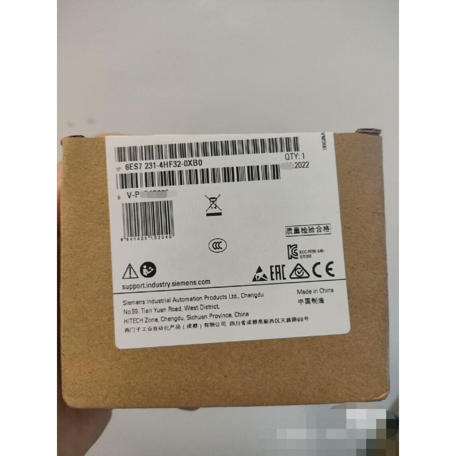Siemens SIMATIC S7-1200 Analog Input Module 6ES7 231-4HF32-0XB0 in Packaging, Industrial Automation Component