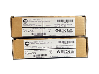Allen-Bradley 5069-OF4 Compact 5000 Logix Analog Output Module boxes, industrial automation parts, NEW IN BOX