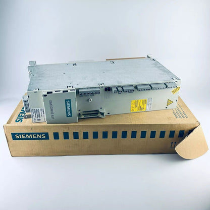 Siemens SIMODRIVE 611 Power Module on its original packaging, industrial automation part.