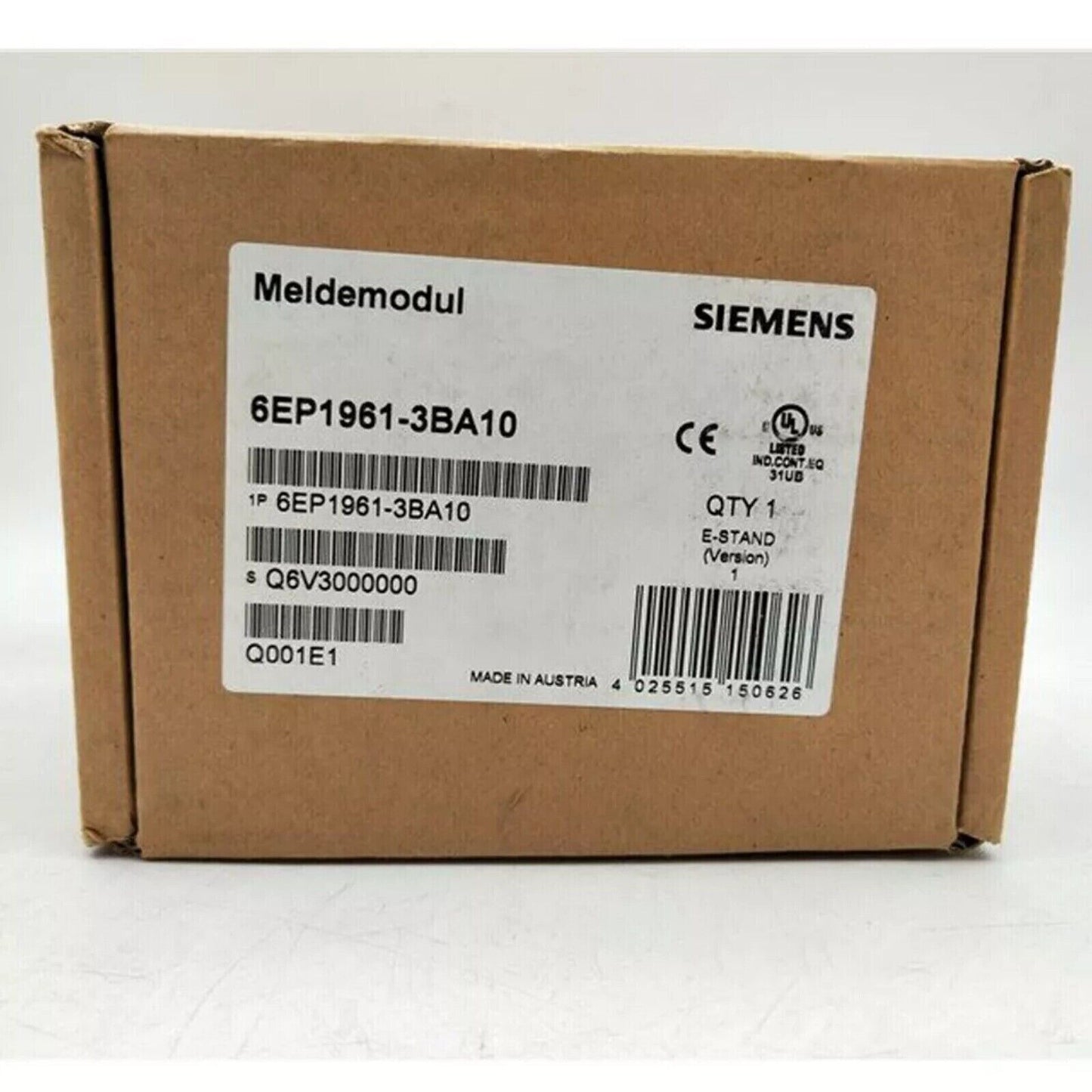 Siemens 6EP1961-3BA10 signaling module box, industrial automation part, CE certified.