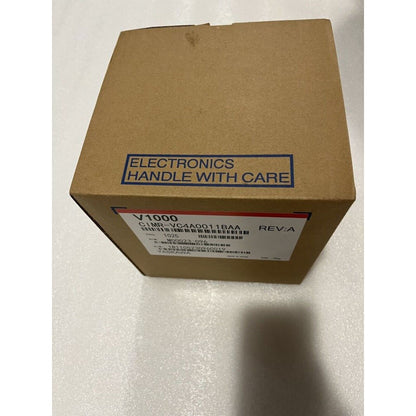 YASKAWA V1000 series CIMR-VC4A0011BAA Inverter box, new industrial automation part, handle with care label.