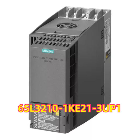 Siemens SINAMICS G120C PLC module, grey industrial automation part, model 6SL3210-1KE21-3UP1