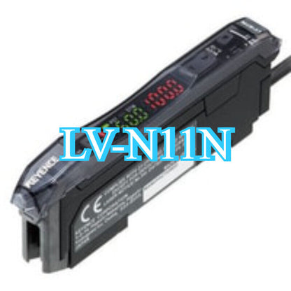 Keyence LV-N11N Laser Sensor. A black industrial sensor with digital display, CE marking, and the model number LV-N11N.