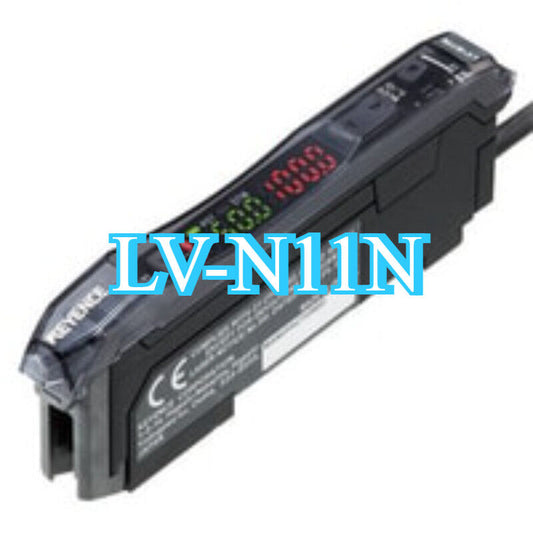 Keyence LV-N11N Laser Sensor. A black industrial sensor with digital display, CE marking, and the model number LV-N11N.