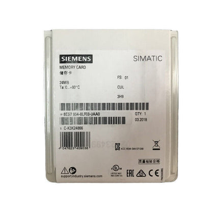 SIMATIC S7 24MB Memory Card 6ES7 954-8LF03-0AA0 for Siemens S7-300/400/1200/1500 PLC controllers, industrial automation.