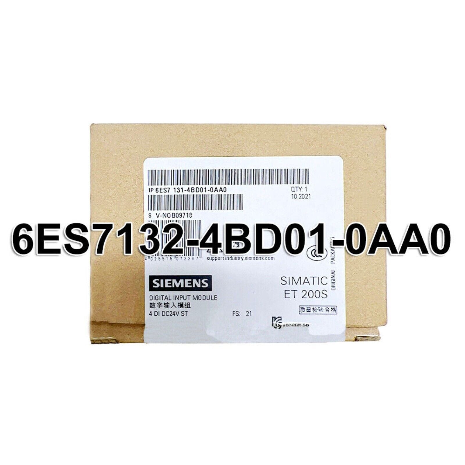 Siemens 6ES7132-4BD01-0AA0 ET200S Digital Input Module, PLC Industrial Automation
