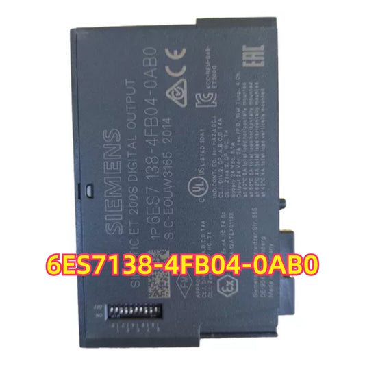 Siemens 6ES7 138-4FB04-0AB0 ET 200S Digital Output Module, 24V DC, DIN rail mount, advanced diagnostics.
