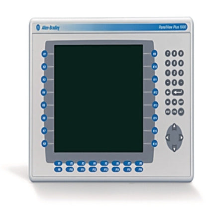 Allen-Bradley PanelView Plus 1000 HMI with keypad and touchscreen interface, industrial automation equipment