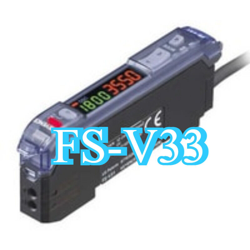 Keyence FS-V33 Fiber Optic Sensor, black and gray with digital display