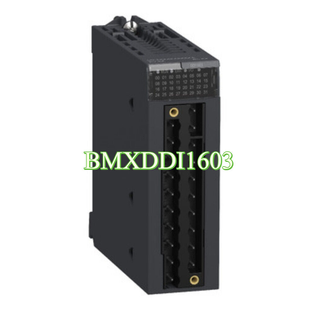 Schneider Electric BMXDDI1603 PLC module, 16-channel digital input, 48VDC sink, industrial automation component.