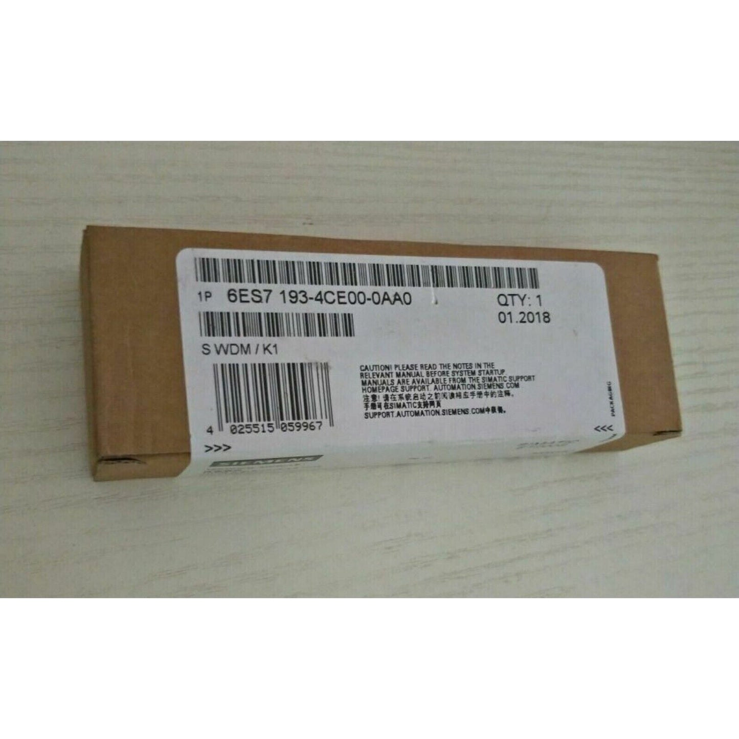 Siemens SIMATIC S7-1500 6ES7 193-4CE00-0AA0 communication processor box with label, QTY: 1. Industrial automation parts