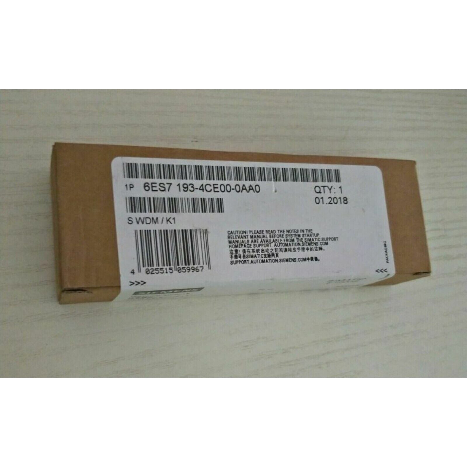 Siemens SIMATIC S7-1500 6ES7 193-4CE00-0AA0 communication processor box with label, QTY: 1. Industrial automation parts