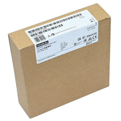 Siemens SIMATIC S7-1500 CPU 1513F-1PN PLC in its original packaging. Model 6ES7 513-1FL02-0AB0.
