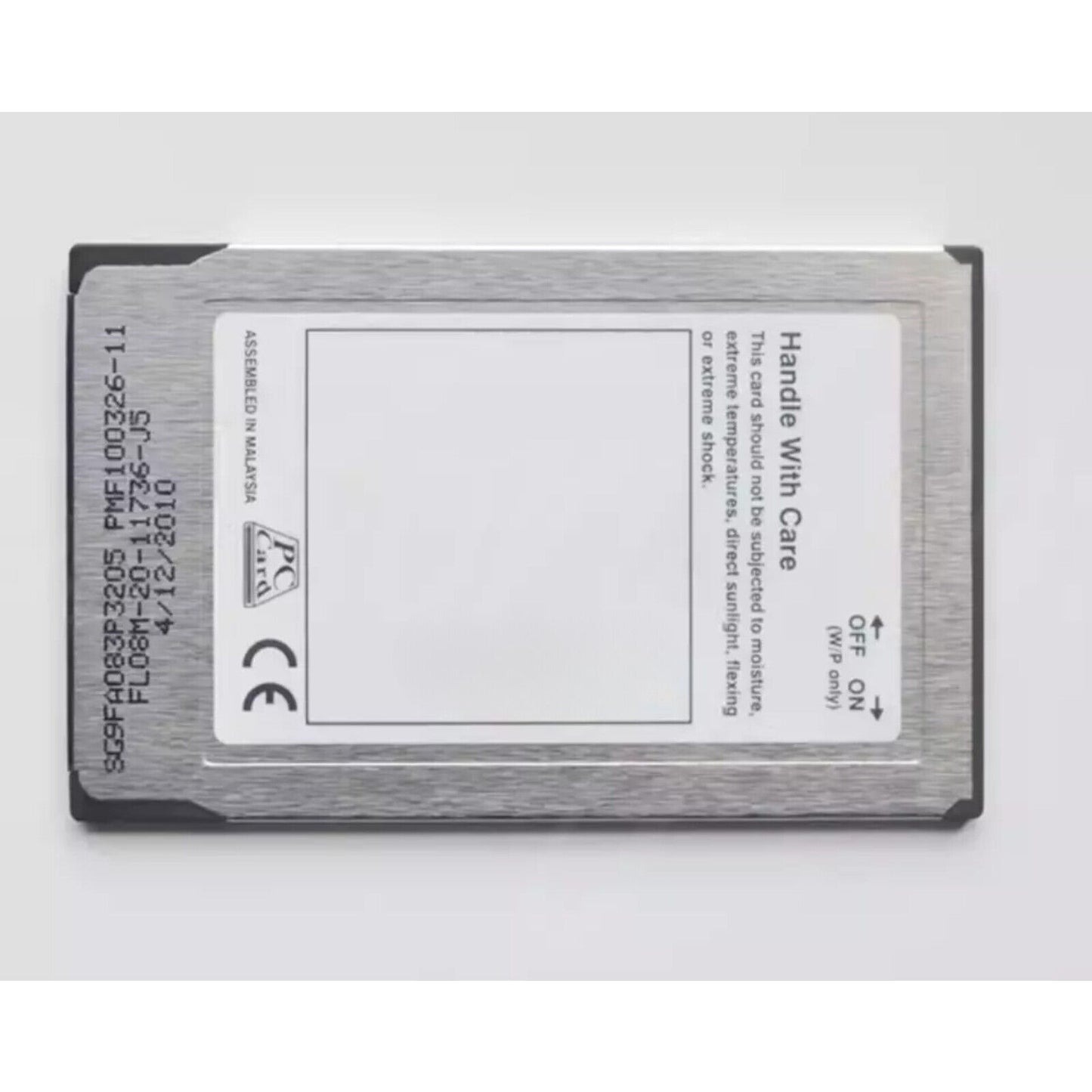 Siemens PC Card, handle with care instructions, industrial automation part